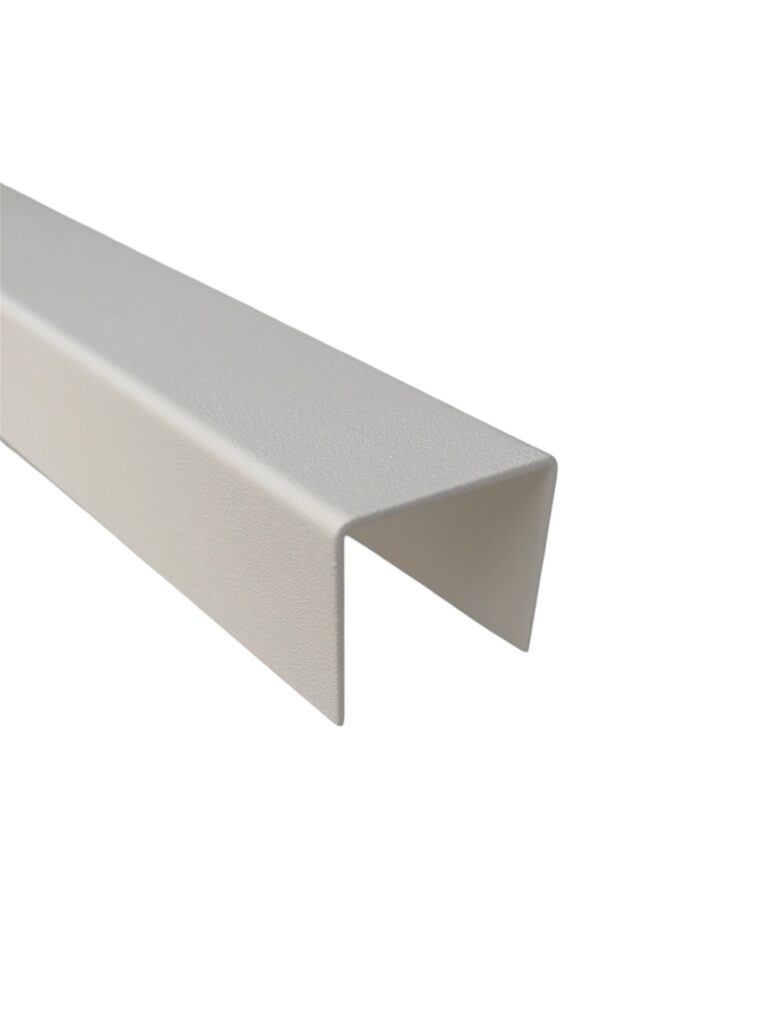 Aluminium U-profiel 25 x 30 x 25 mm Ral 9010 - Zuiver wit - Fijnstructuur mat In kleur