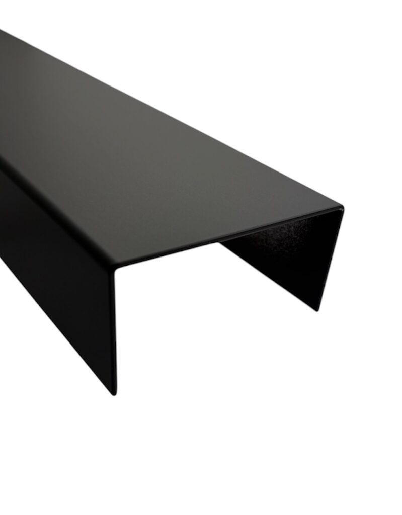 Aluminium U-profiel 50 x 100 x 50 mm ZeroMat zwart - Matzwart glad In kleur