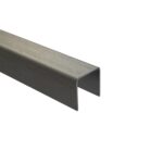 RVS U-profiel 21.5 x 21.5 x 21.5 mm Geborsteld