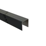 RVS U-profiel 21.5 x 21.5 x 21.5 mm Geborsteld