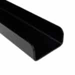 RVS U-profiel 22 x 44 x 22 mm Ral 9005 - Gitzwart - Fijnstructuur mat In kleur